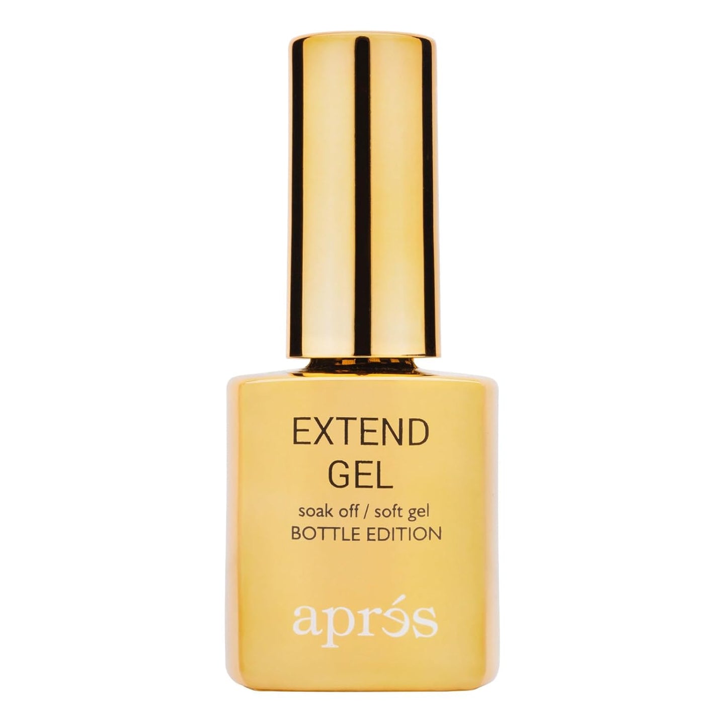 Apres Nail Extend Gel Gold Bottle | 15mL | Premium Quality | Soft Gel, Gel-X Tips Adhesive, Easy Application, Easy Removal, Soak Off, Applicator Included