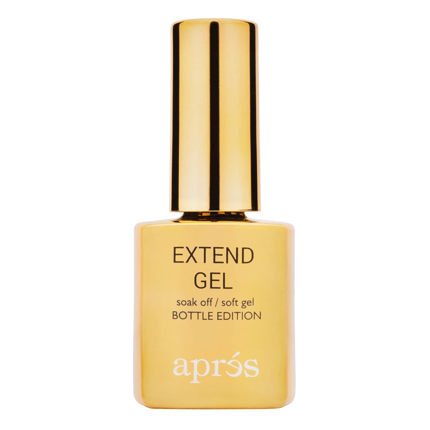 Apres Nail Extend Gel Gold Bottle | 15mL | Premium Quality | Soft Gel, Gel-X Tips Adhesive, Easy Application, Easy Removal, Soak Off, Applicator Included